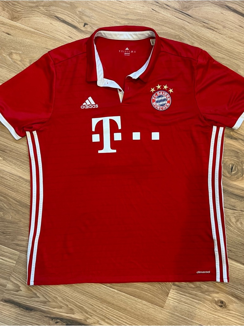 Bayern Munich Soccer 2016-17 Jersey Adidas Red White XL